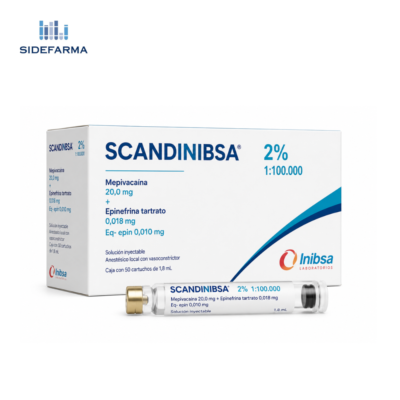 SCANDINIBSA 2 SCANDINIBSA 2% 1:100.000 - Mepivacaína 20,0 mg + Epinefrina tartrato 0,018 mg Eq- epin 0,010 mg