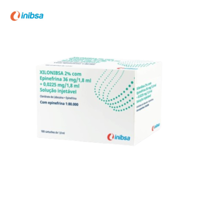 XILONIBSA XILONIBSA 2% - 1:80 000 - 20 mg de lidocaína + 0,0125 mg de epinefrina